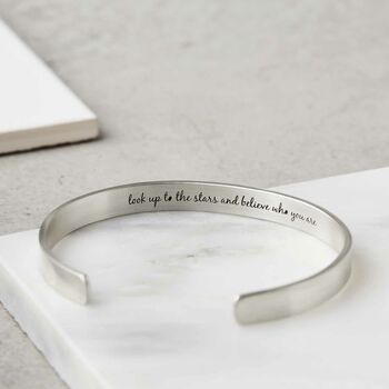 Personalised Lucky Stars Sterling Silver Bangle, 2 of 3