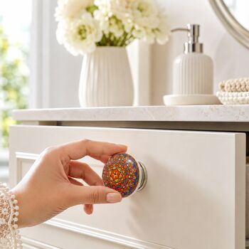 Moroccan Mosaic Ceramic Round Cabinet Knob, 6 of 10