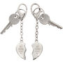 Personalised Best Friends Two Heart Keyrings, thumbnail 2 of 4