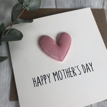 Happy Mother's Day Velvet Heart Card, 2 of 5