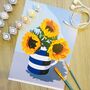 Sunflower Painting By Numbers Kit, thumbnail 1 of 4