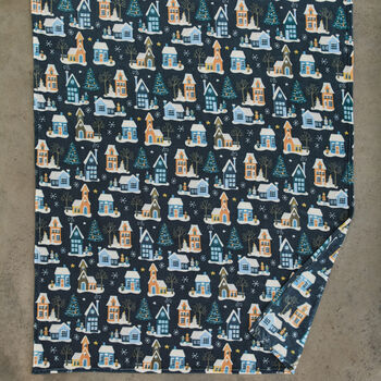 Festive Village Super Soft Fleece Throw 140 X 180cm, 3 of 4