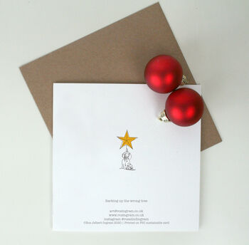 Dachshund Sausage Dog Christmas Tree Card, 2 of 3