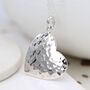 Sterling Silver Hammered Large Heart Necklace, thumbnail 1 of 3