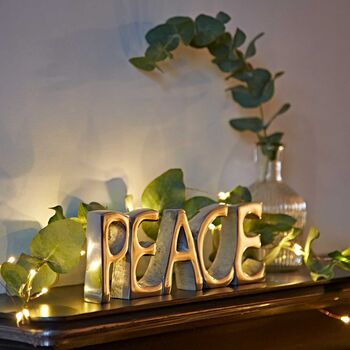 Recycled Metal Peace Sign, 6 of 8