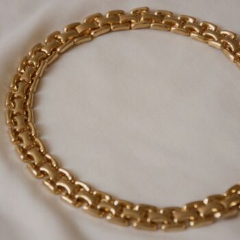 Vintage 1980s Chunky Gold Plated Necklace, 3 of 4