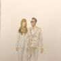 Personalised Bride And Groom Portrait In Watercolour, thumbnail 5 of 7