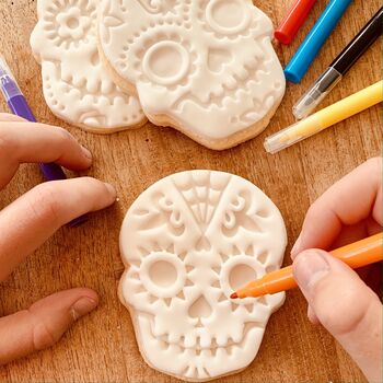 Day Of The Dead Colouring In Halloween Biscuit Set, 4 of 12