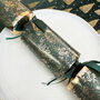 Deluxe Green Christmas Crackers Set Of Six, thumbnail 3 of 5