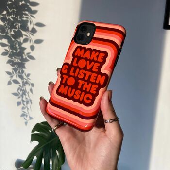 Make Love Phone Case Durable iPhone Samsung Mobile Cover, 4 of 10