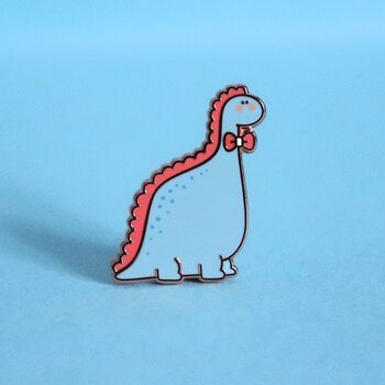 Blue Dinosaur Enamel Pin | Cute Pin Badges, 4 of 5