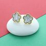 Enamel Flower Stud Earrings, thumbnail 3 of 6