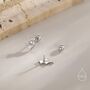 Sterling Silver Tiny Bat Wing Screw Back / Stud Earrings, thumbnail 6 of 12