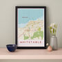 Framed And Personalised Whitstable Kent Map Print, thumbnail 5 of 7