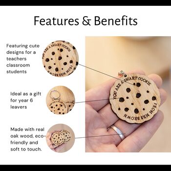 Personalised “You Are A Smart Cookie” School Leaver Plaque – Custom Pupils Gift, 2 of 5