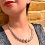 Graduated Sterling Silver Ball Bead Necklace, thumbnail 2 of 4