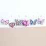 Pink Crystal Screw On Flat Back Stud Earrings, thumbnail 1 of 3