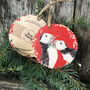 Puffin Bird Wooden Christmas Bauble Hanging Decoration, thumbnail 2 of 5