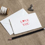 ‘Love You’ Letterpress Card, thumbnail 1 of 2