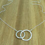Sterling Silver Interlocking Necklace, thumbnail 2 of 5