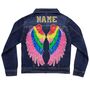 Personalised Kids Denim Jacket With Sequin Wings, thumbnail 8 of 9