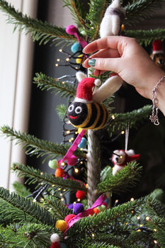 Handmade Christmas Big Bumblebee Hanging Decoration, 6 of 8
