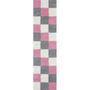 The Rugs Geometric Shaggy Rug Pink Checkered Rug, thumbnail 2 of 12