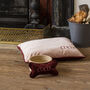 Personalised Pet Bed And Bone Gift Set Pink Velvet, thumbnail 3 of 9