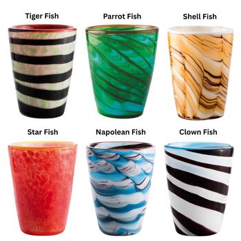 Hand Made Water Glass Tumbler Using Layers Of Glass, 2 of 9