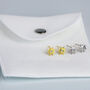 Sterling Silver Crystal Detail Sun Stud Earrings, thumbnail 5 of 6