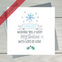 Snowflake Personalised Christmas Card, thumbnail 1 of 3