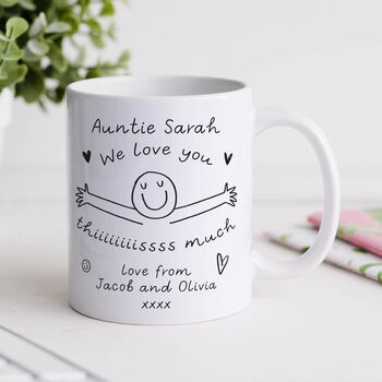 Personalised Auntie Mug 'Love You This Much', 2 of 4
