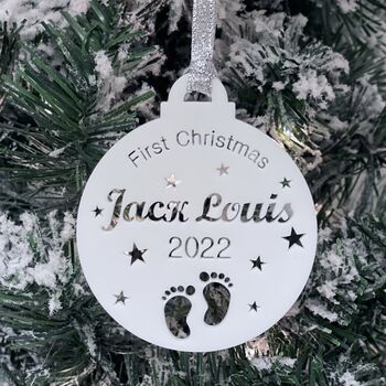 Personalised Baby's First Christmas Bauble, 12 of 12