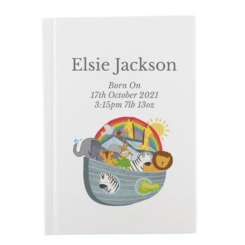Personalised Noahs Ark Holy Bible Eco Friendly – Christening Or New Baby Gift, 3 of 3