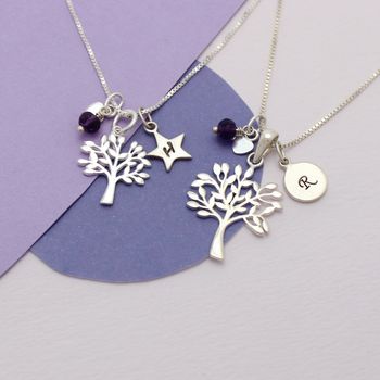 Mama Et Moi Tree Of Life Necklaces With Birthstones, 12 of 12