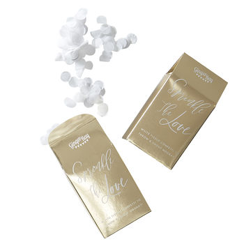 White Biodegradable Wedding Confetti Boxes, 2 of 3