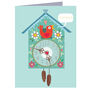 Cuckoo Clock Mini Greetings Card, thumbnail 4 of 5