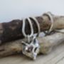 Solid Silver Fox Head Necklace, thumbnail 3 of 7