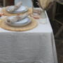 Natural Stripped Linen Tablecloth, thumbnail 1 of 8