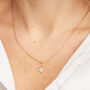 Personalised Mother Of Pearl Mini Clover Cross Necklace, thumbnail 1 of 6