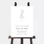 Simple Floral Wedding Welcome Sign, thumbnail 2 of 3