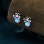 Sterling Silver Firefly Stud Earrings, thumbnail 3 of 12