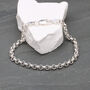 Men's Sterling Silver Round Belcher Chain Bracelet, thumbnail 2 of 3