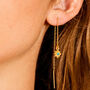 Guiding North Star Turquoise Threader Earrings Gold, thumbnail 1 of 8