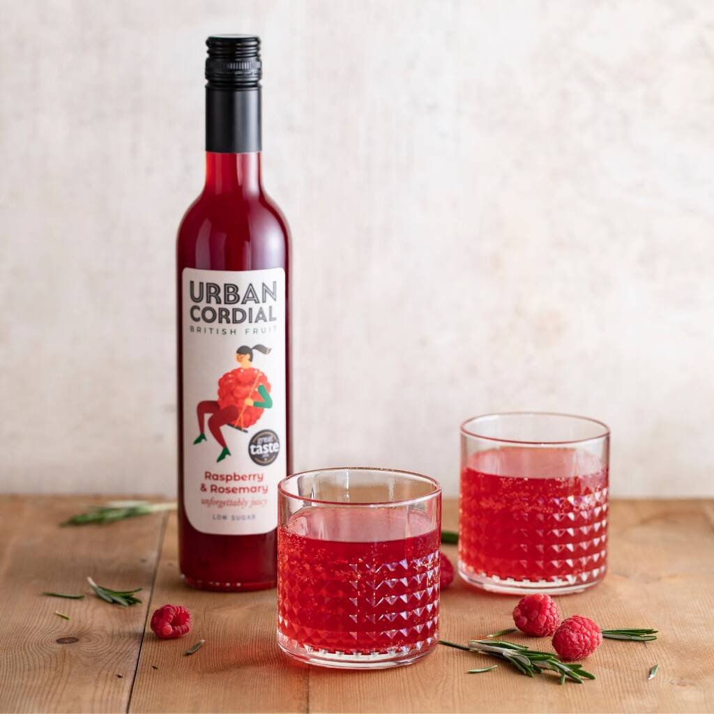 Raspberry And Rosemary Cordial, 1 of 3