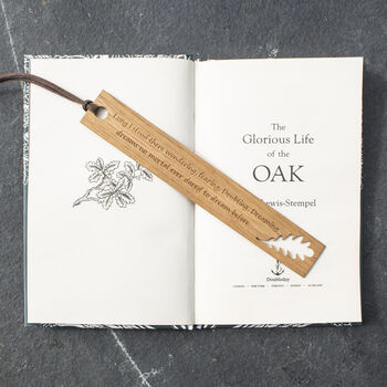 Personalised Gift Oak Bookmark Inspired By Nature, 4 of 11