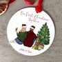 Personalised Our First Christmas Together Acrylic Bauble – Custom Couple Decoration For Tree Or New Home, thumbnail 1 of 7