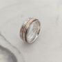 Personalised Solid Silver And Gold Spinner Ring, thumbnail 5 of 7