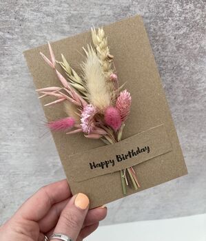 Dried Flower Birthday Card, 2 of 3