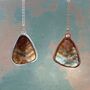 Triangular Silver/Rose Gold Plated Sapphire Necklace, thumbnail 2 of 3